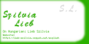 szilvia lieb business card